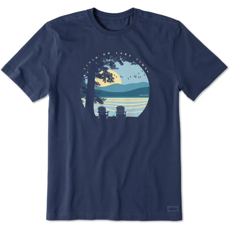 Men's Livin' on Lake Time Short Sleeve Tee sold by Life is Good