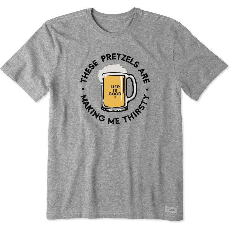 Men's These Pretzels Are Making Me Thirsty Short Sleeve Tee sold by Life is Good