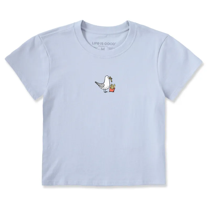Women's Seagull and Fries Crusher-LITE Shrunken Tee sold by Life is Good