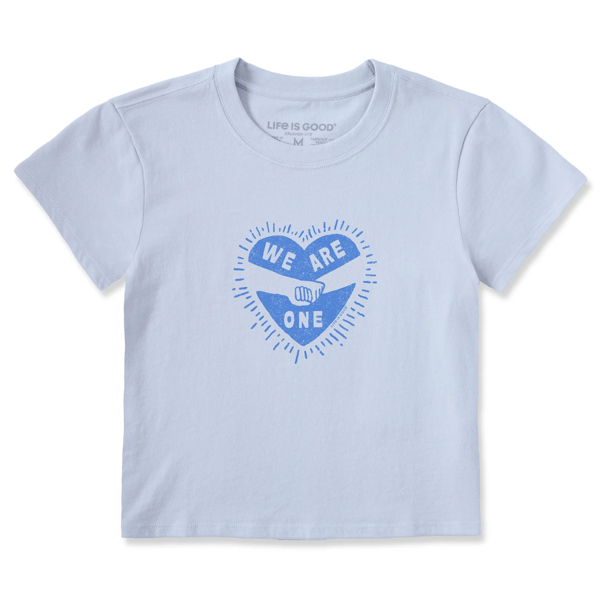 Women's We Are One Holding Hands Crusher-LITE Shrunken Tee sold by Life is Good
