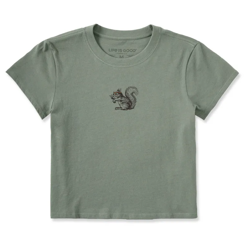 Women's Squirrel Mini Crusher-LITE Shrunken Tee sold by Life is Good