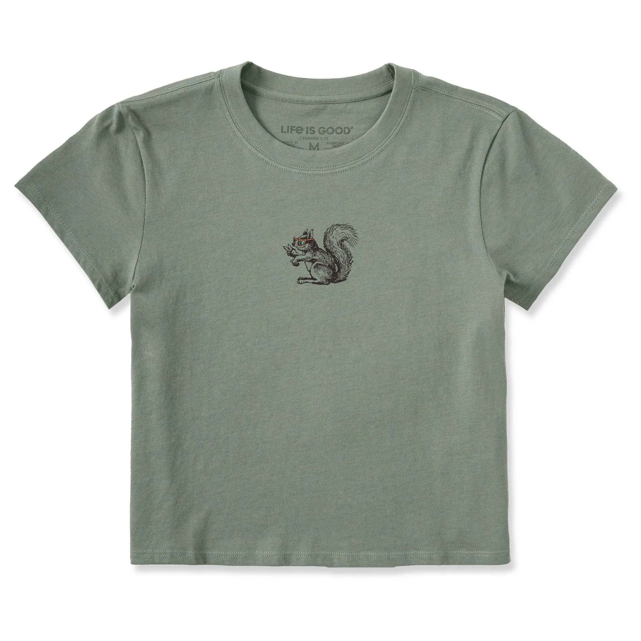 Women's Squirrel Mini Crusher-LITE Shrunken Tee sold by Life is Good