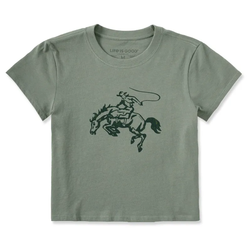 Women's Let's Rodeo Crusher-LITE Shrunken Tee sold by Life is Good