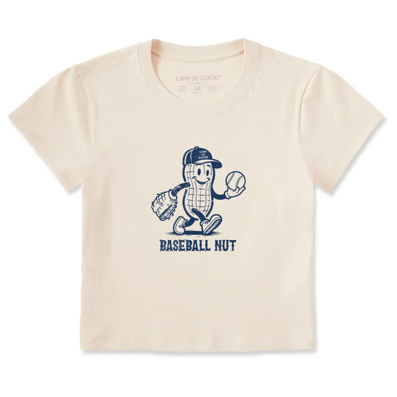Women's Baseball Nut Crusher-LITE Shrunken Tee sold by Life is Good