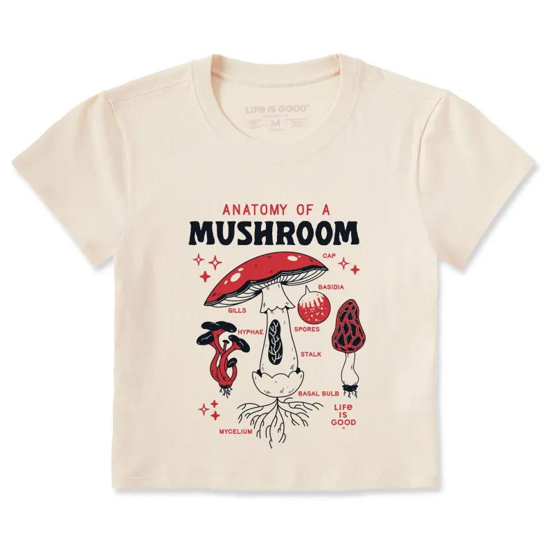 Women's The Anatomy of a Mushroom Crusher-LITE Shrunken Tee sold by Life is Good