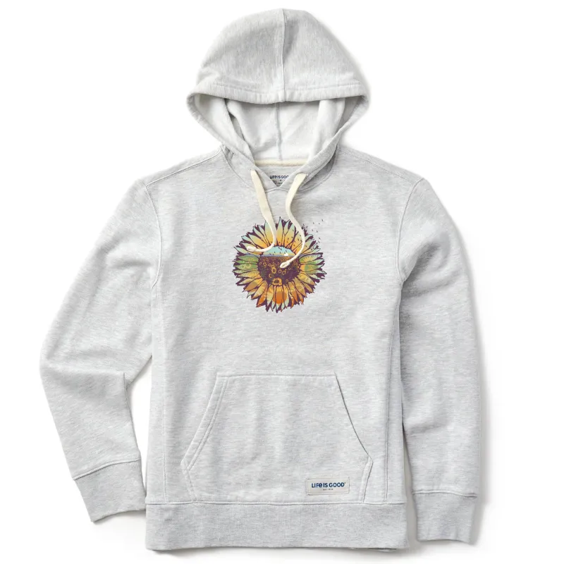 Women's Sunflowerscape Simply True Fleece Hoodie sold by Life is Good