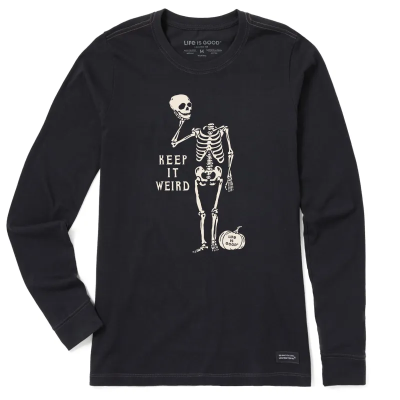 Women's Keep it Weird Skeleton Long Sleeve Crusher Tee made by Life is Good