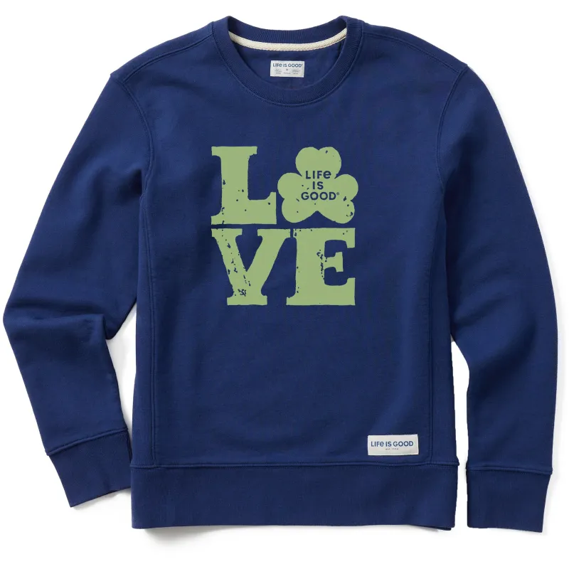 Women's Love Clover Simply True Crew sold by Life is Good