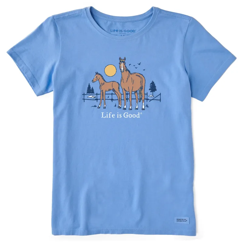 Women's Horse and Foal Short Sleeve Tee sold by Life is Good