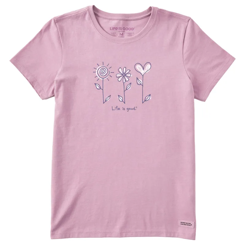 Women's Quirky Flowers Short Sleeve Crusher Tee sold by Life is Good