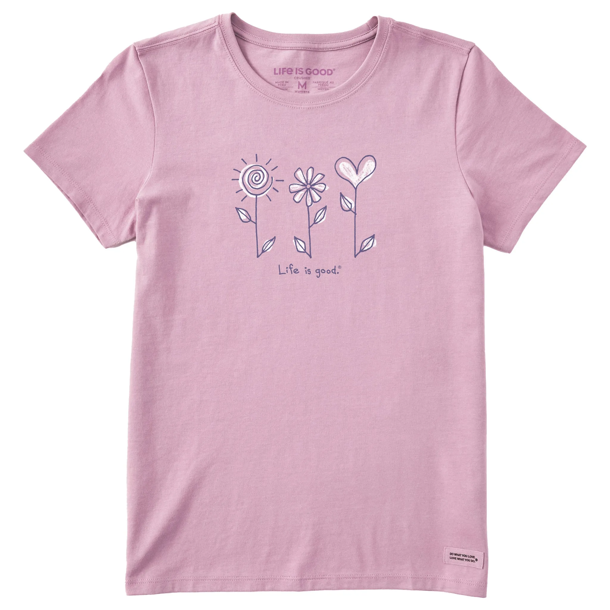 Women's Quirky Flowers Short Sleeve Crusher Tee sold by Life is Good