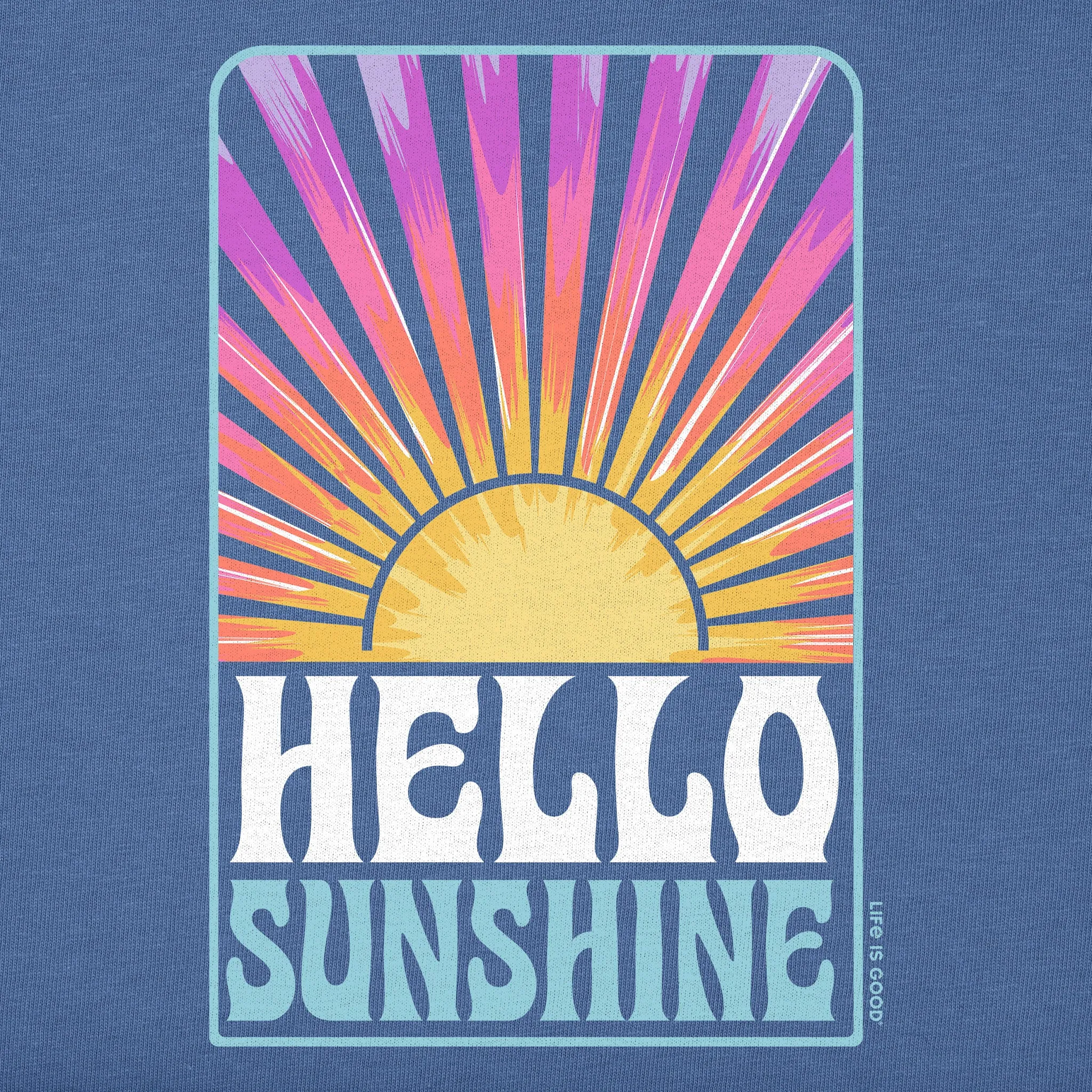 Women's Tie Dye Hello Sunshine Retro Short Sleeve Tee sold by Life is Good product image thumbnail 2