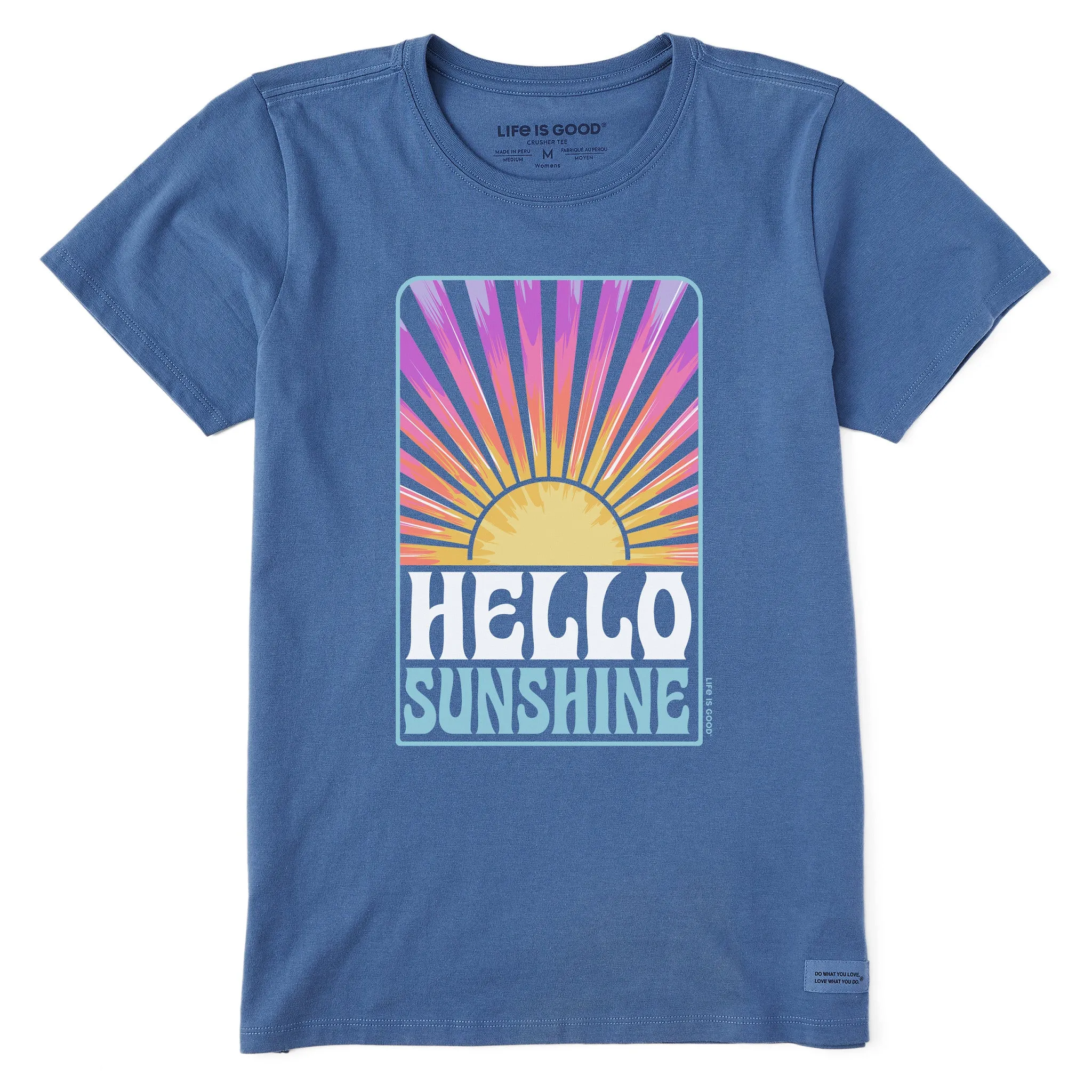 Women's Tie Dye Hello Sunshine Retro Short Sleeve Tee sold by Life is Good product image thumbnail 3