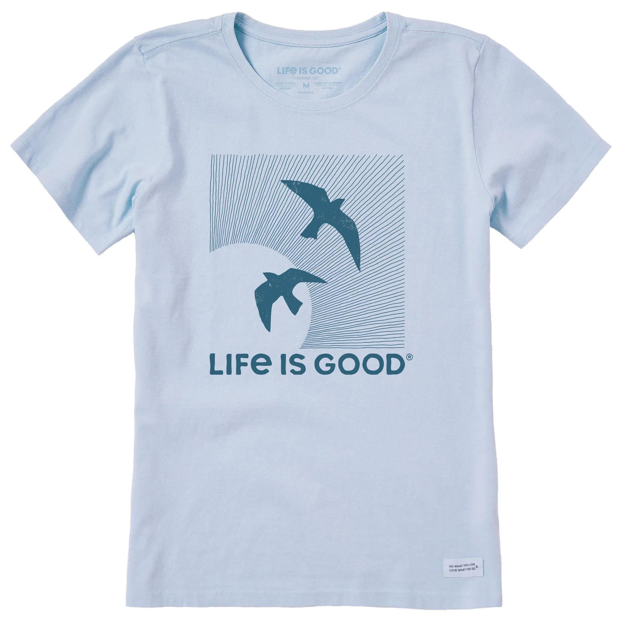 Women's Sunset Bird Dance Short Sleeve Crusher Tee sold by Life is Good