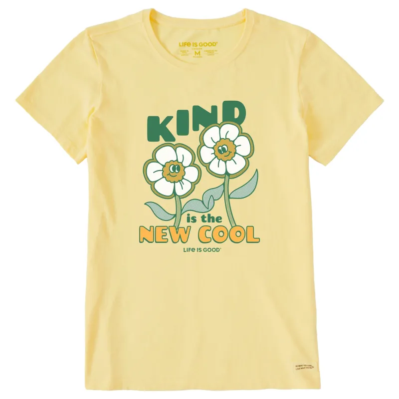 Women's Kind is the New Cool Flowers Short Sleeve Tee sold by Life is Good