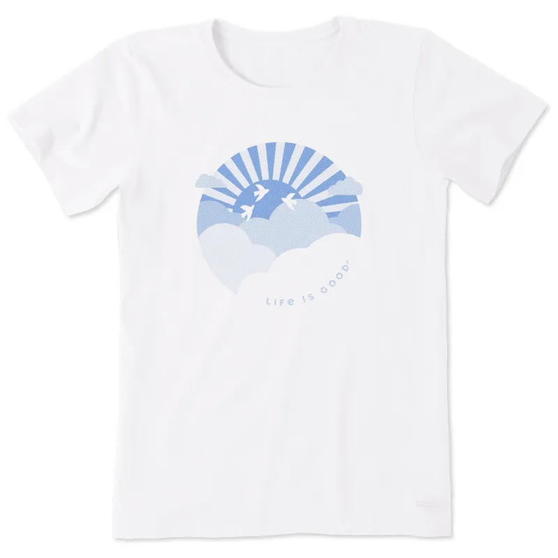 Women's Life is Good Hafltone Sunset Short Sleeve Tee sold by Life is Good