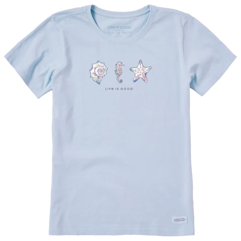Women's Sea Life and Shells Short Sleeve Crusher Tee sold by Life is Good