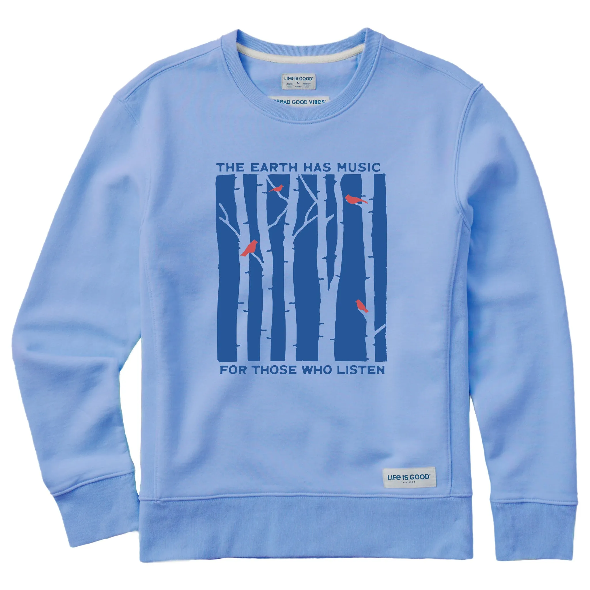Women's The Earth Has Music and Trees Simply True Crew sold by Life is Good