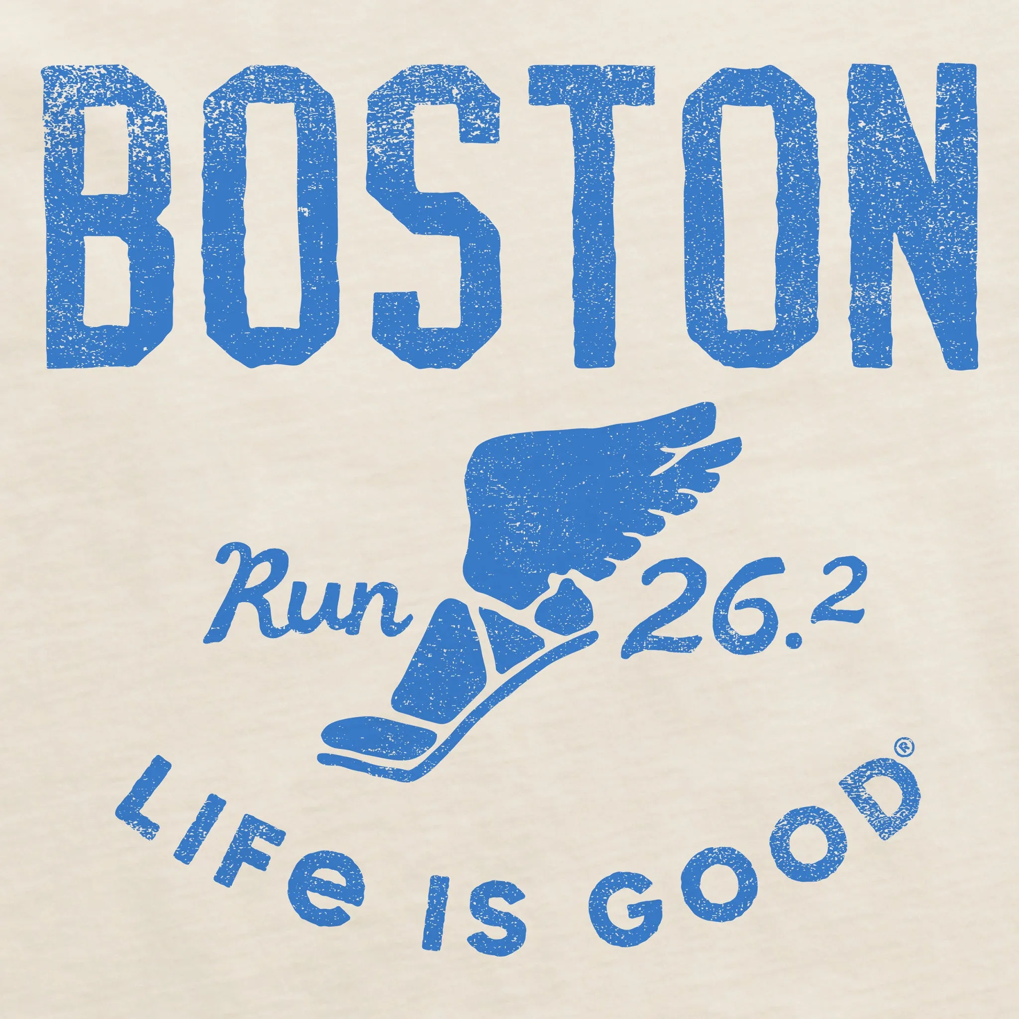Women's Boston 26.2 Wings Short Sleeve Crusher Boxy Tee sold by Life is Good product image thumbnail 4