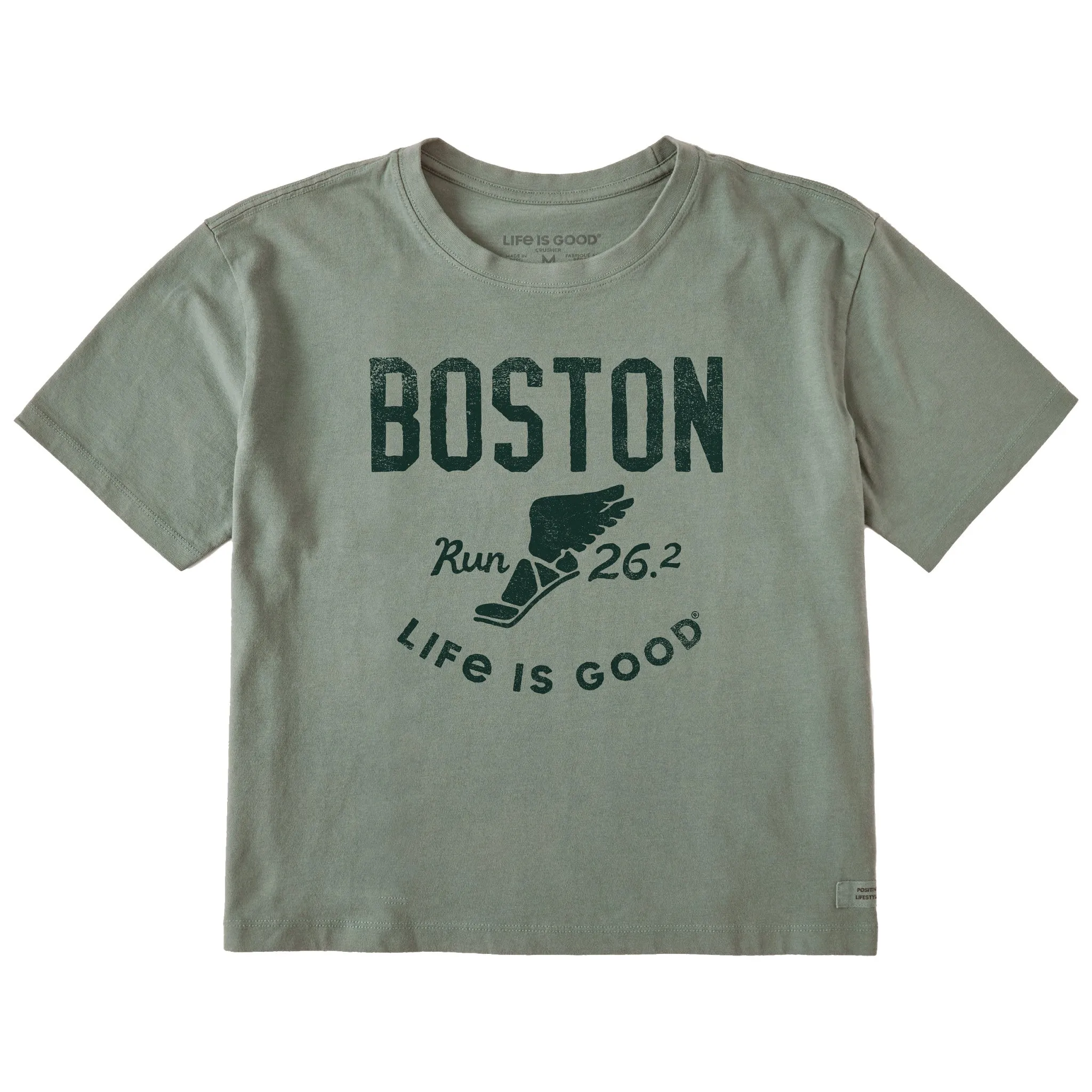 Women's Boston 26.2 Wings Short Sleeve Crusher Boxy Tee sold by Life is Good product image thumbnail 5