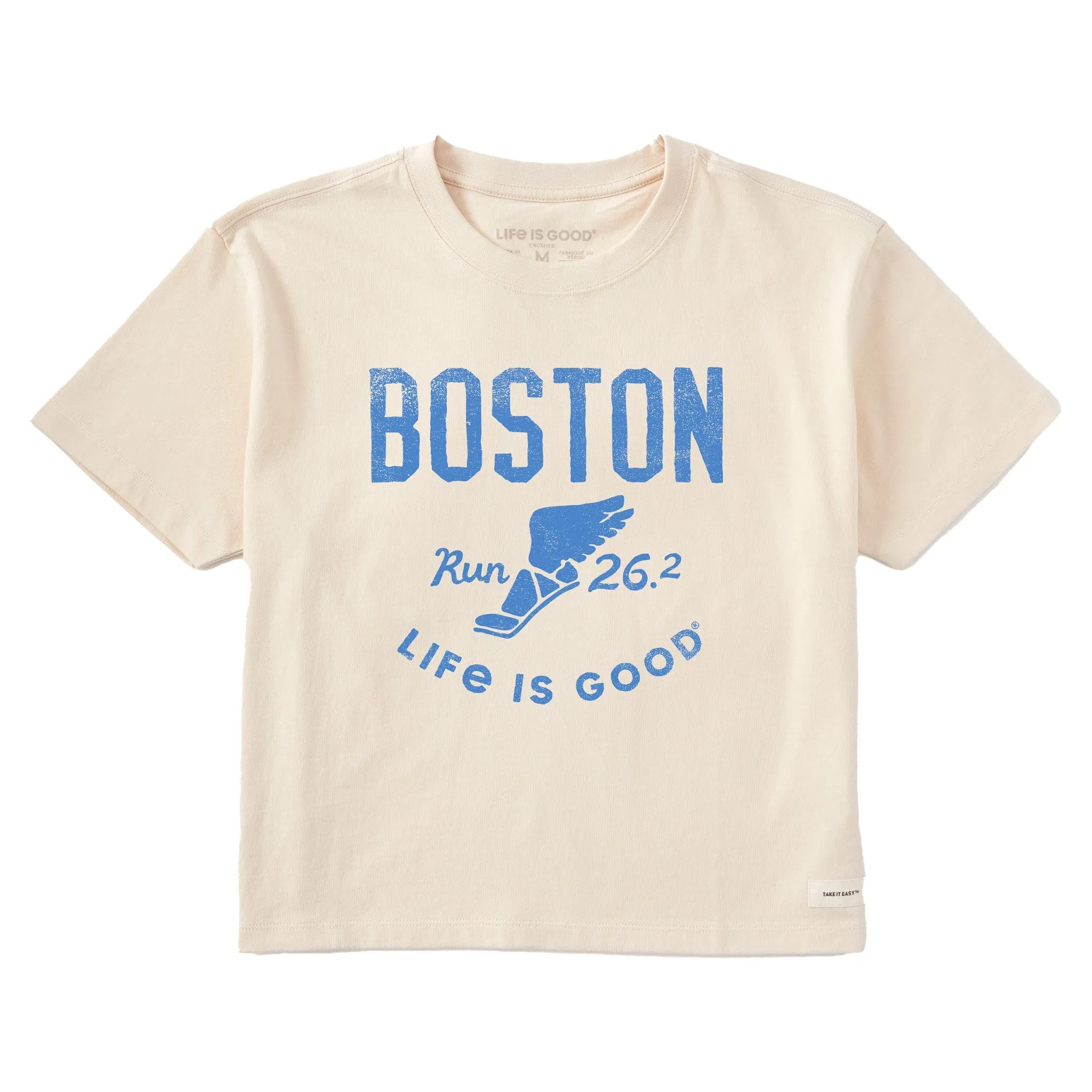 Women's Boston 26.2 Wings Short Sleeve Crusher Boxy Tee sold by Life is Good product image thumbnail 3