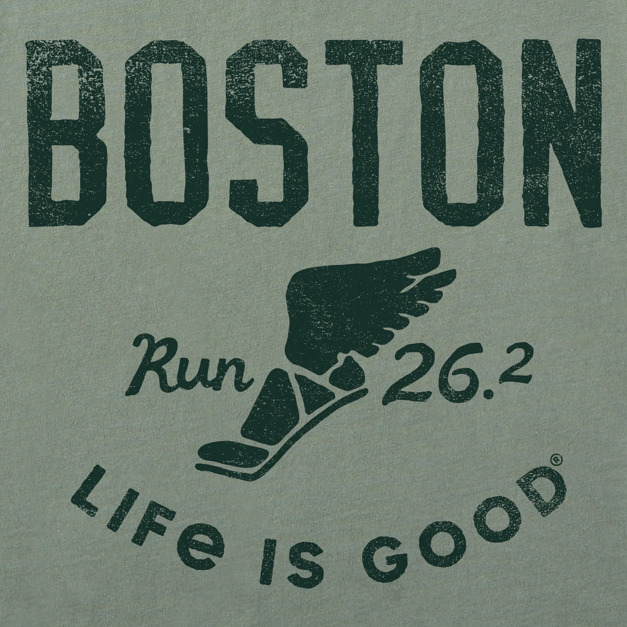 Women's Boston 26.2 Wings Short Sleeve Crusher Boxy Tee sold by Life is Good product image thumbnail 2