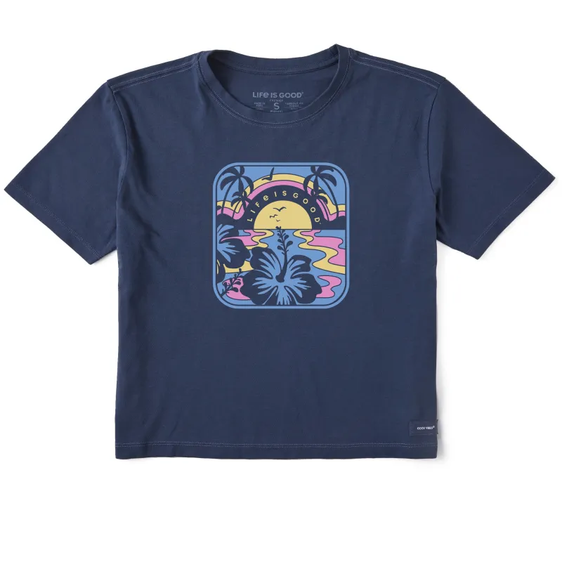 Women's Melting Tropical Sea Short Sleeve Crusher Boxy Tee sold by Life is Good