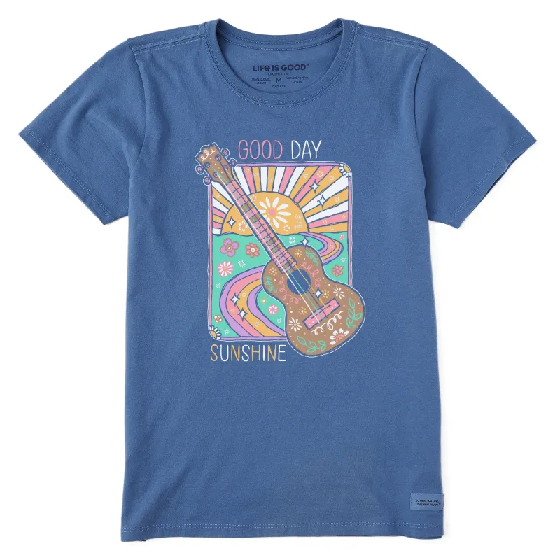 Women's Good Day Sunshine Guitar Short Sleeve Tee sold by Life is Good