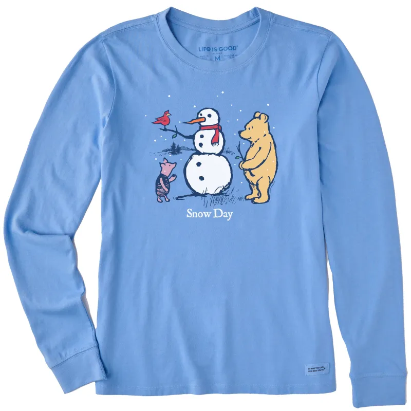 Women's Winnie Snowman Snow Day Long Sleeve Crusher Tee made by Life is Good