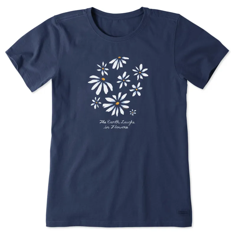 Women's Earth Laughs Daisies Short Sleeve Tee sold by Life is Good