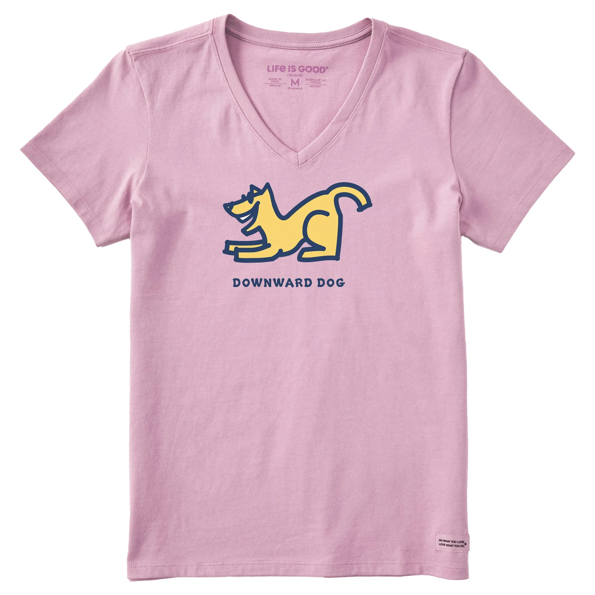 Women's Downward Dog Short Sleeve Crusher Vee sold by Life is Good