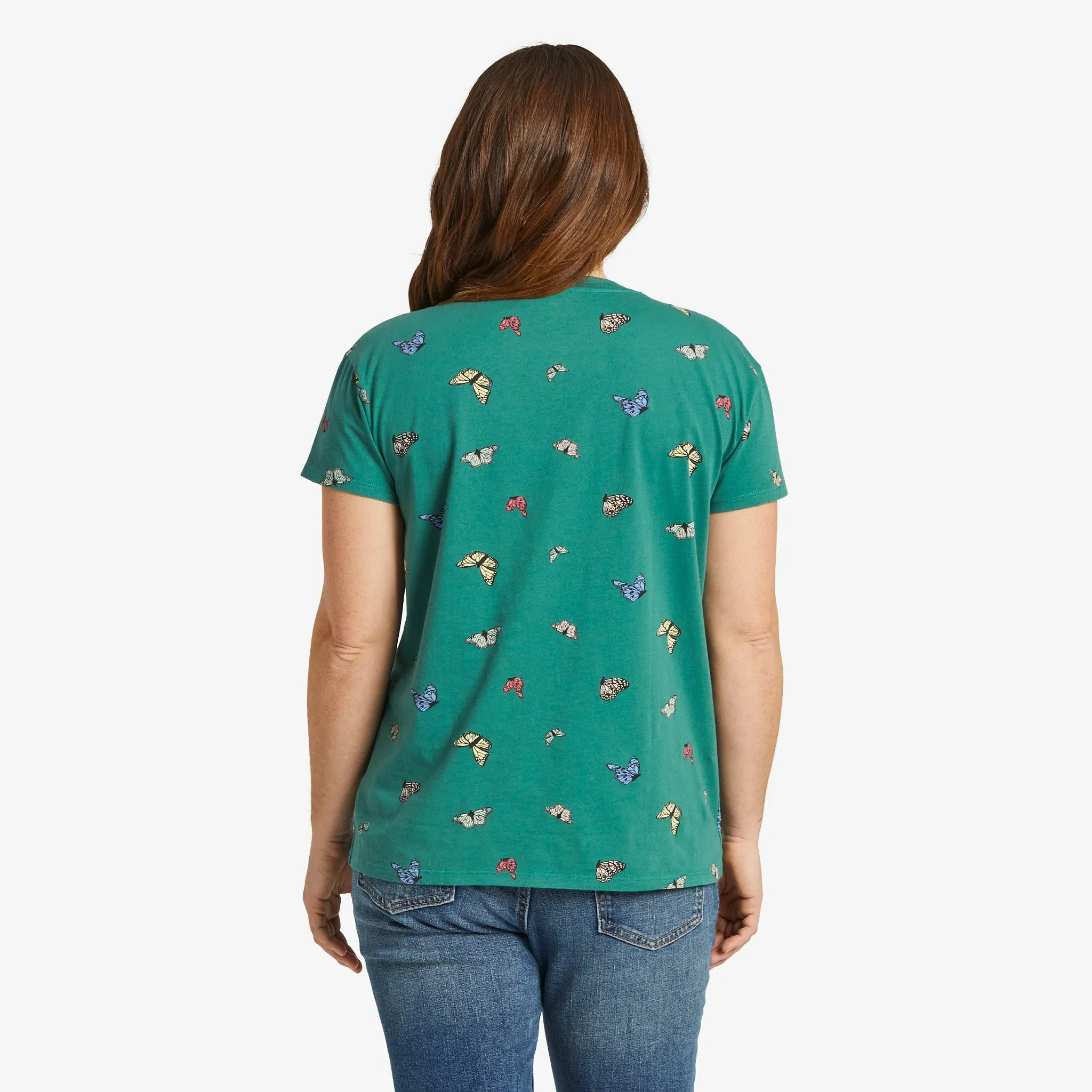 Women's Flying Butterfly Pattern Crusher-LITE Easy Vee sold by Life is Good product image thumbnail 3