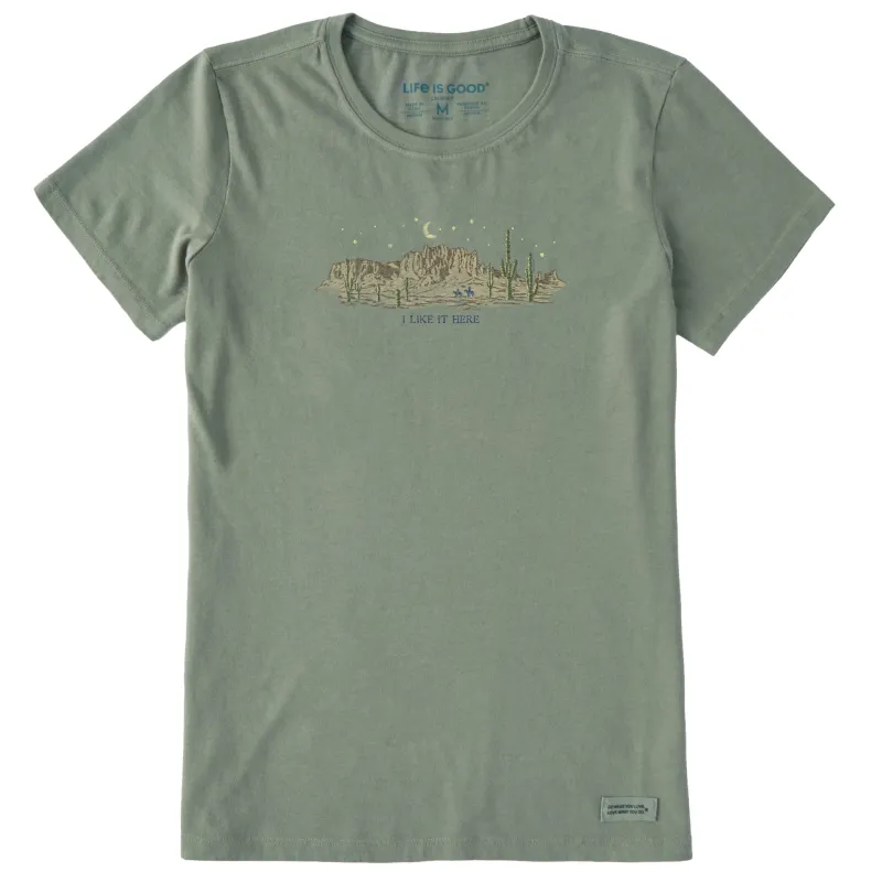 Women's Pencily Desert Vista Short Sleeve Crusher Tee sold by Life is Good