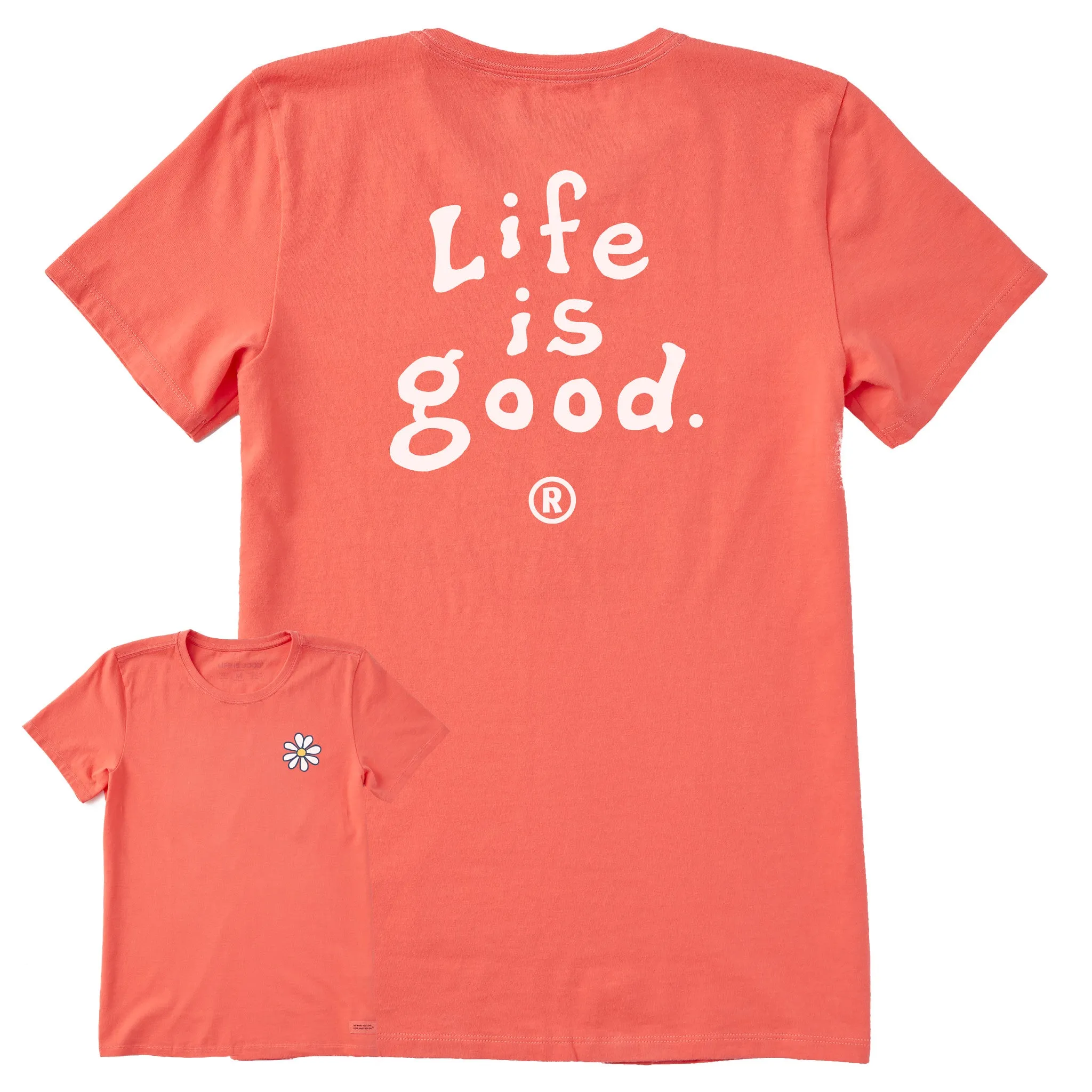 Women's LIG Vintage Wordmark Stacked Short Sleeve Crusher Tee sold by Life is Good