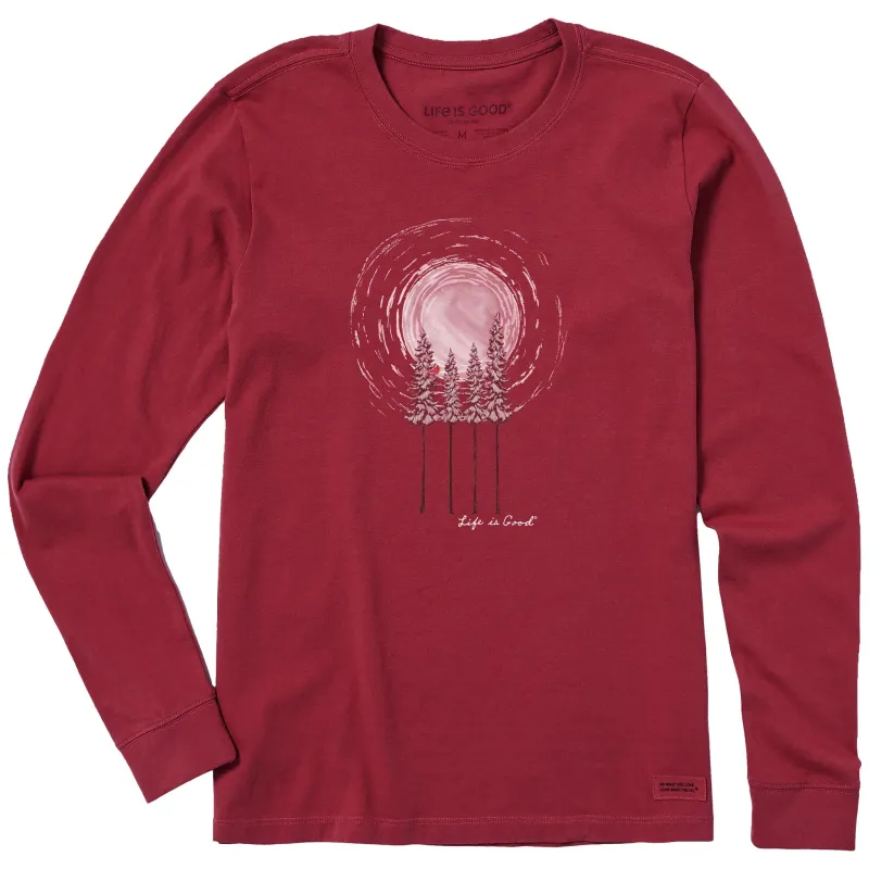 Women's Snowy Pines Long Sleeve Crusher Tee sold by Life is Good