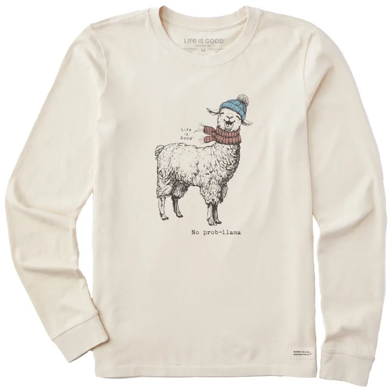 Women's No Prob-llama Long Sleeve Crusher Tee made by Life is Good