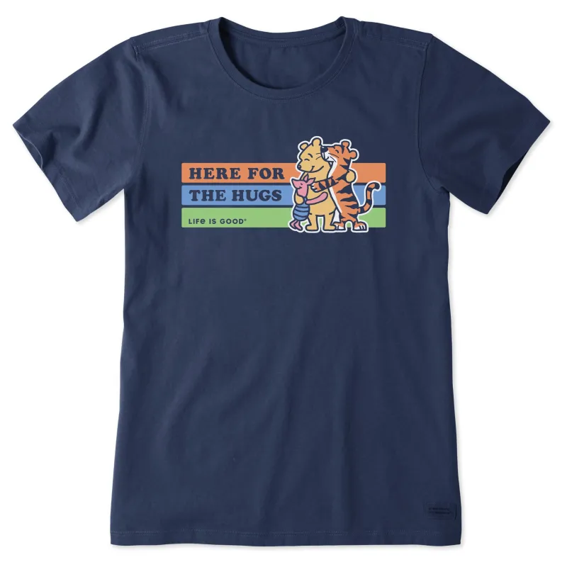 Women's Here for the Hugs Winnie & Friends Short Sleeve Tee sold by Life is Good