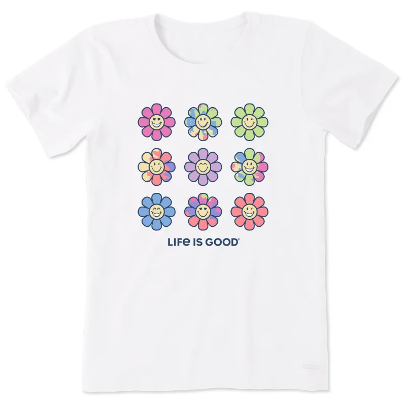 Women's Tie Dye Smile Daisies Short Sleeve Tee made by Life is Good