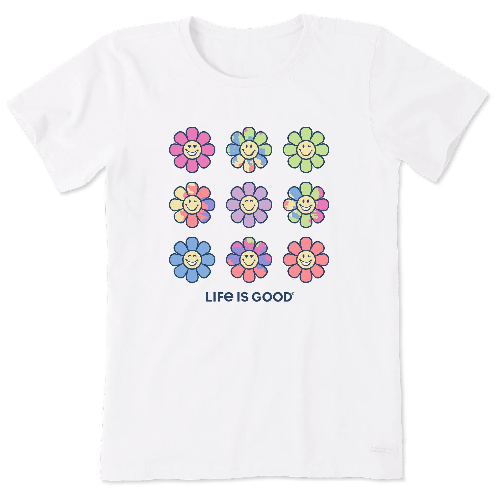 Women's Tie Dye Smile Daisies Short Sleeve Tee sold by Life is Good product image thumbnail 5