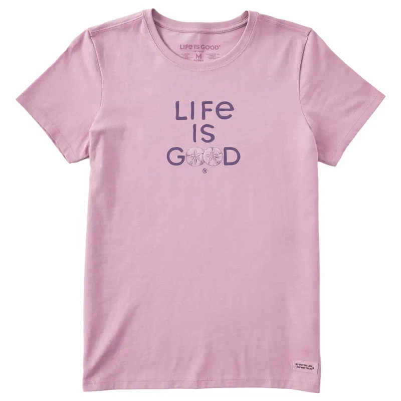 Women's Life is Good Sand Dollars Short Sleeve Tee sold by Life is Good