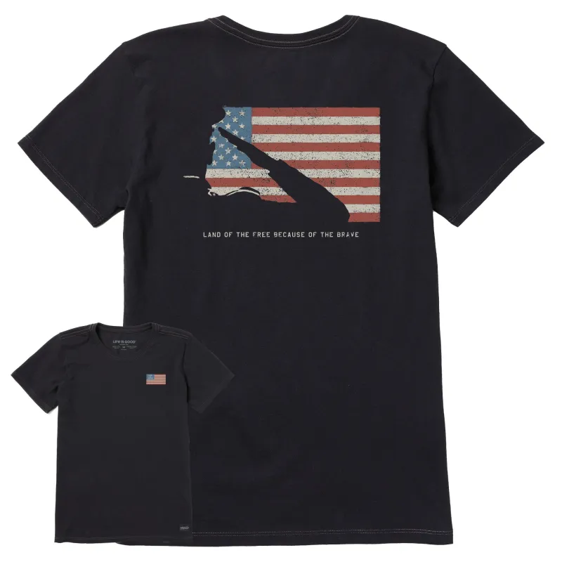 Women's Brave Flag Short Sleeve Tee sold by Life is Good