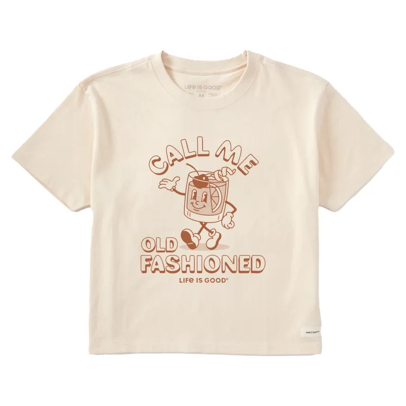 Women's Call Me Old Fashioned Mascot Short Sleeve Crusher Boxy Tee sold by Life is Good