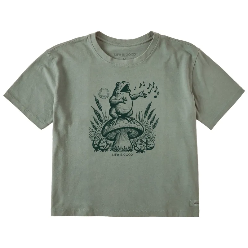 Women's Frog Solo Short Sleeve Crusher Boxy Tee sold by Life is Good