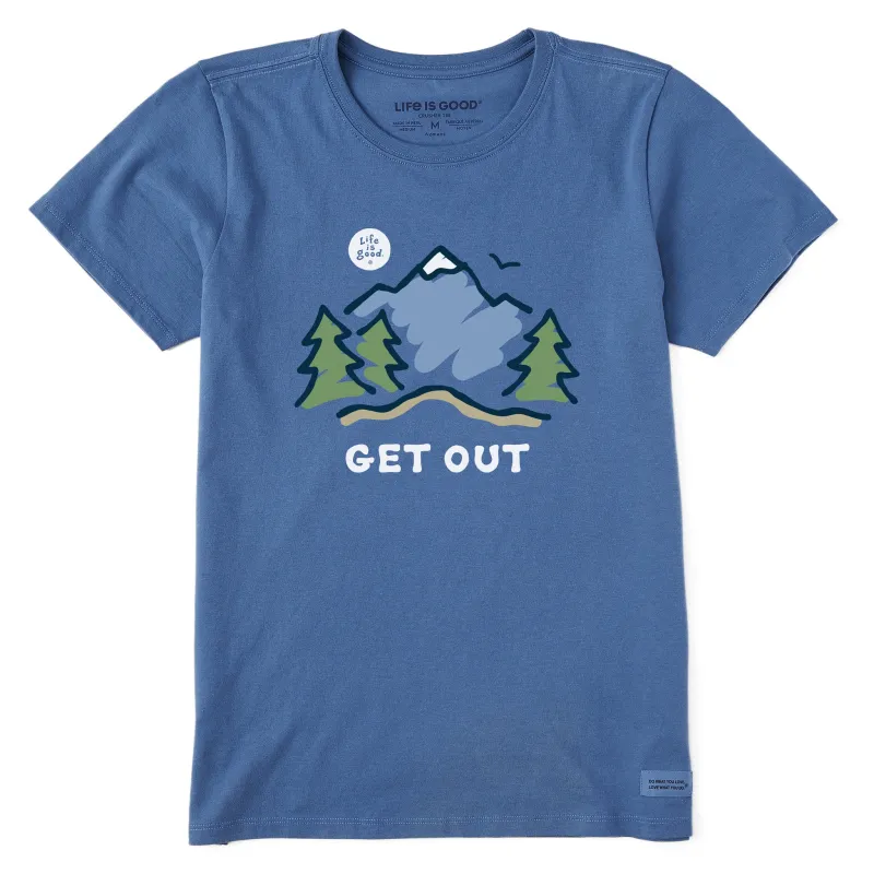 Women's Get Out Mountain Short Sleeve Tee sold by Life is Good