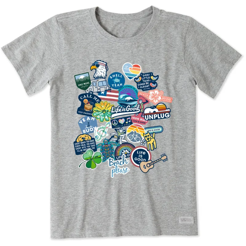 Women's Decal Collage Short Sleeve Crusher Tee made by Life is Good