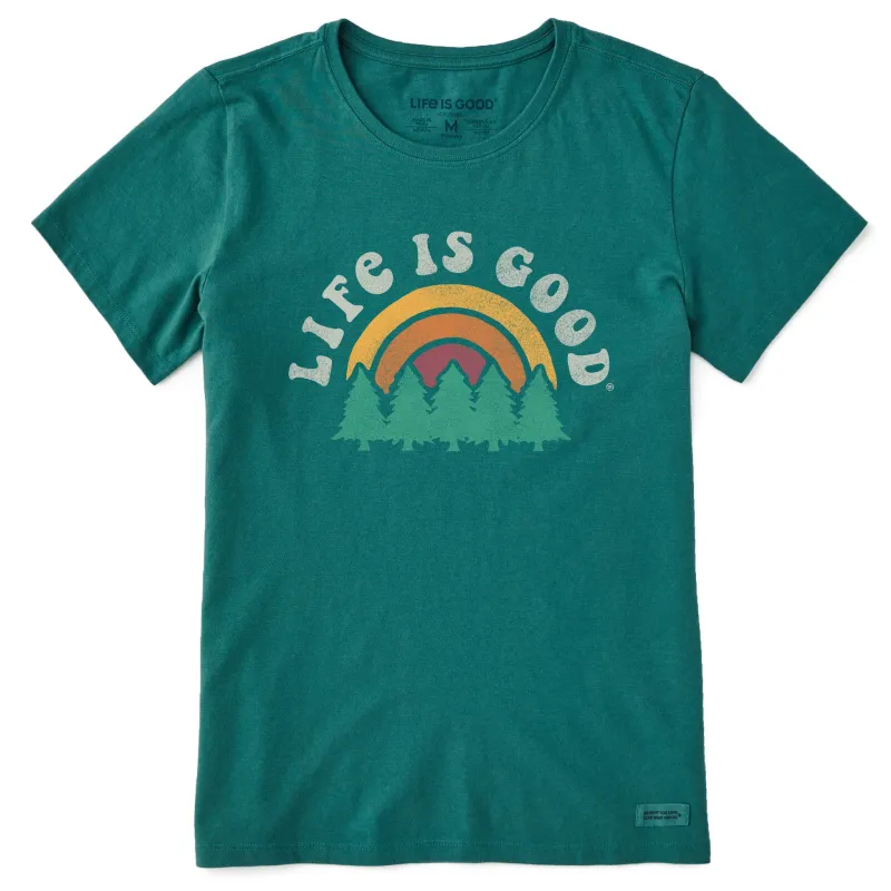 Women's Rainbow Forest Short Sleeve Crusher Tee sold by Life is Good