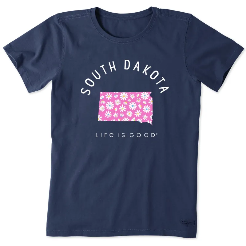 Women's South Dakota Daisies Short Sleeve Crusher Tee made by Life is Good