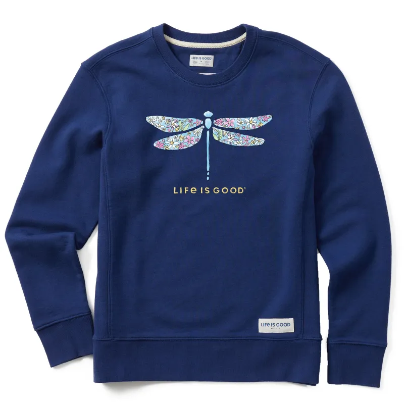 Women's Wildflower Dragonfly Simply True Crew sold by Life is Good