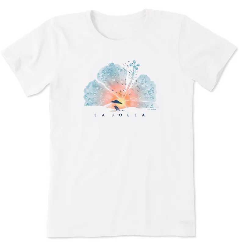 Women's Hibiscus La Jolla Short Sleeve Crusher-LITE Tee sold by Life is Good
