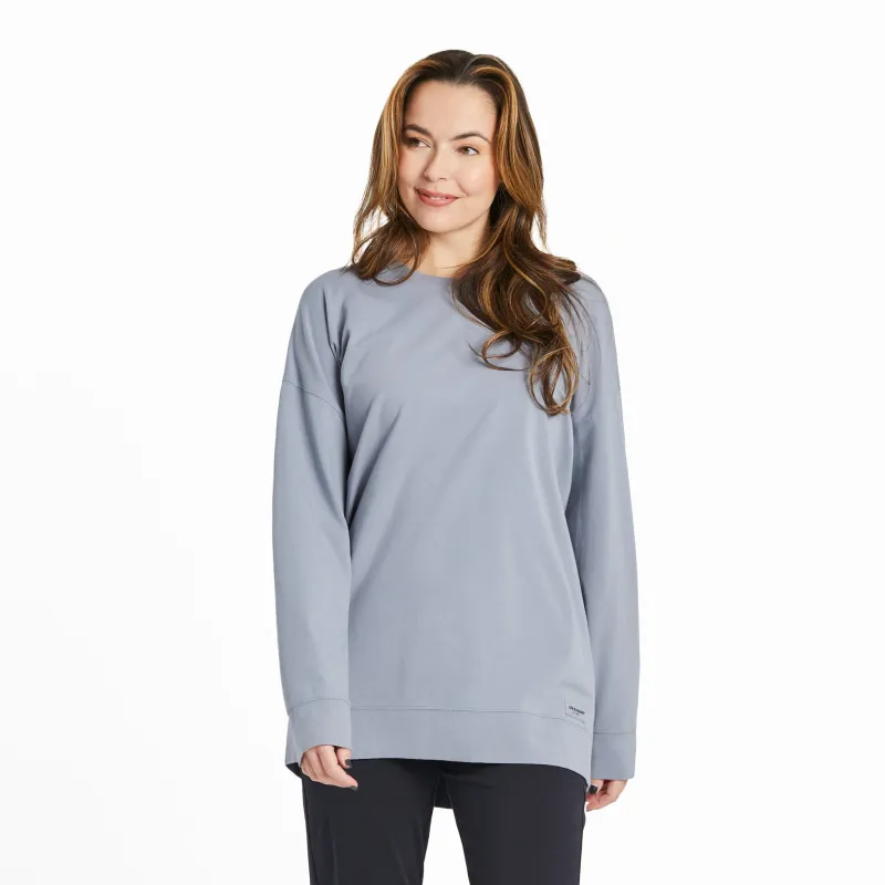 Women's Solid Crusher-FLEX Oversized Crew sold by Life is Good